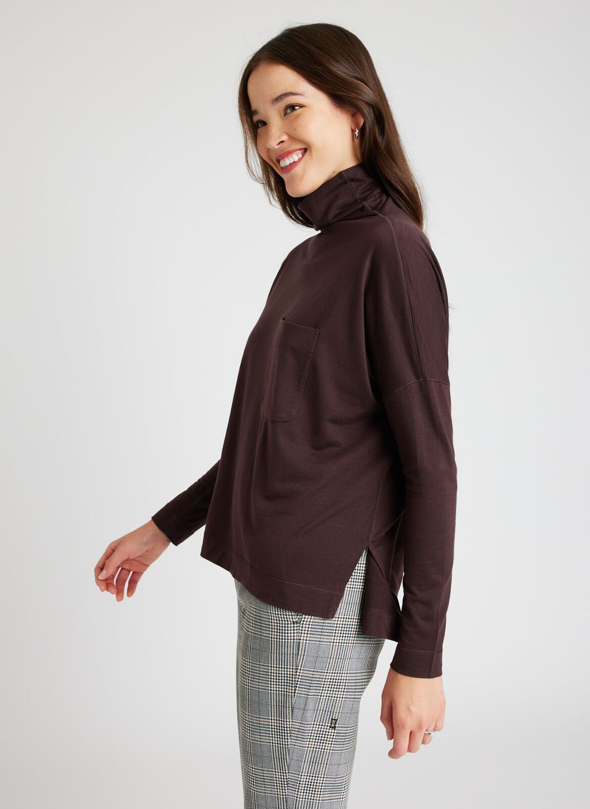Merino Turtleneck Long Sleeve Tee sold by Kit and Ace product image thumbnail 22