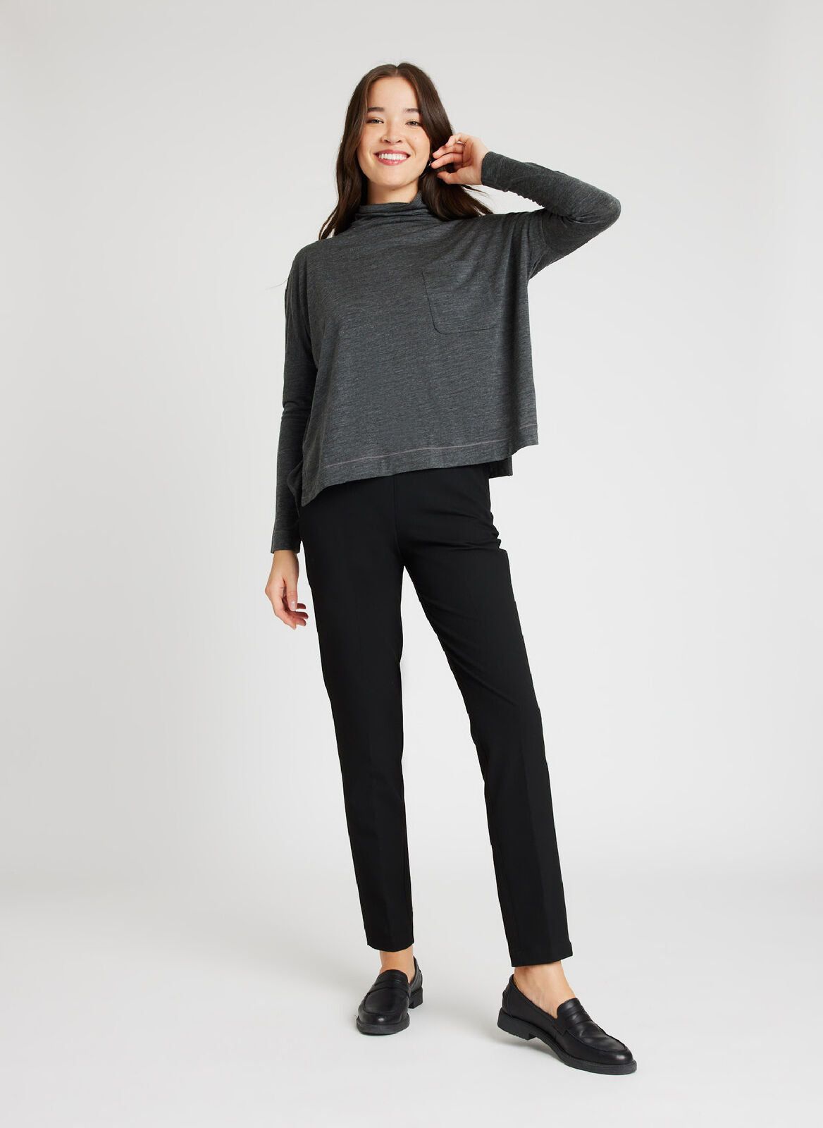 Merino Turtleneck Long Sleeve Tee sold by Kit and Ace product image thumbnail 4