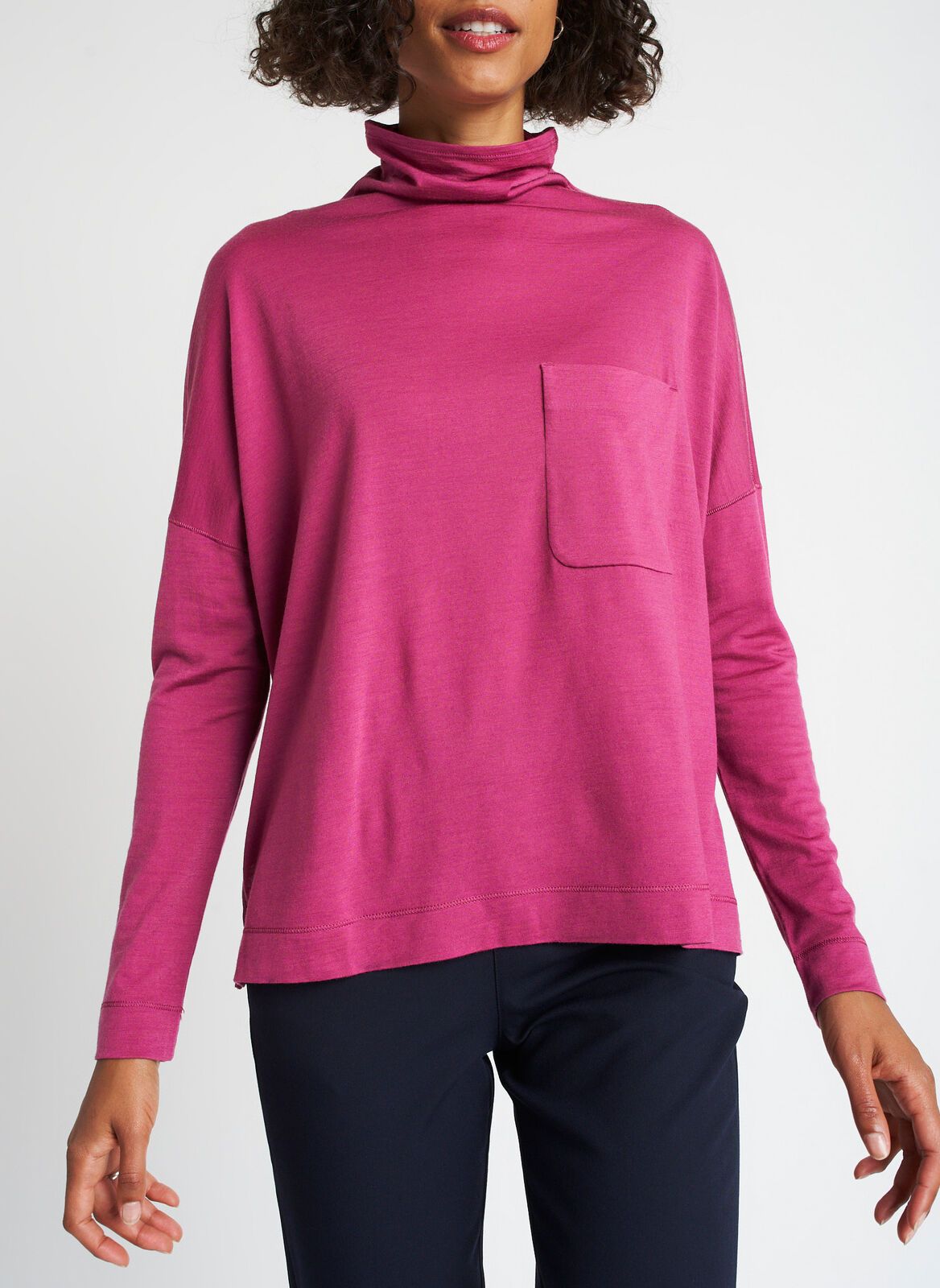 Merino Turtleneck Long Sleeve Tee sold by Kit and Ace product image thumbnail 14