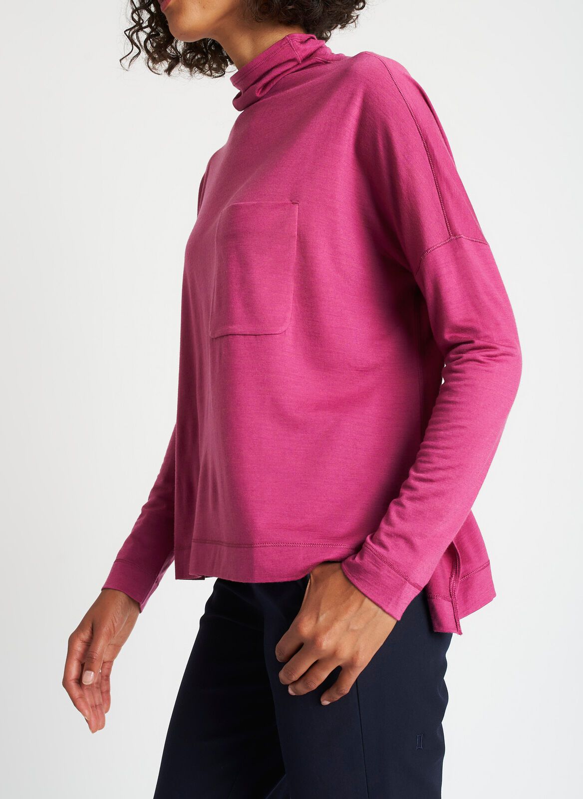 Merino Turtleneck Long Sleeve Tee sold by Kit and Ace product image thumbnail 15