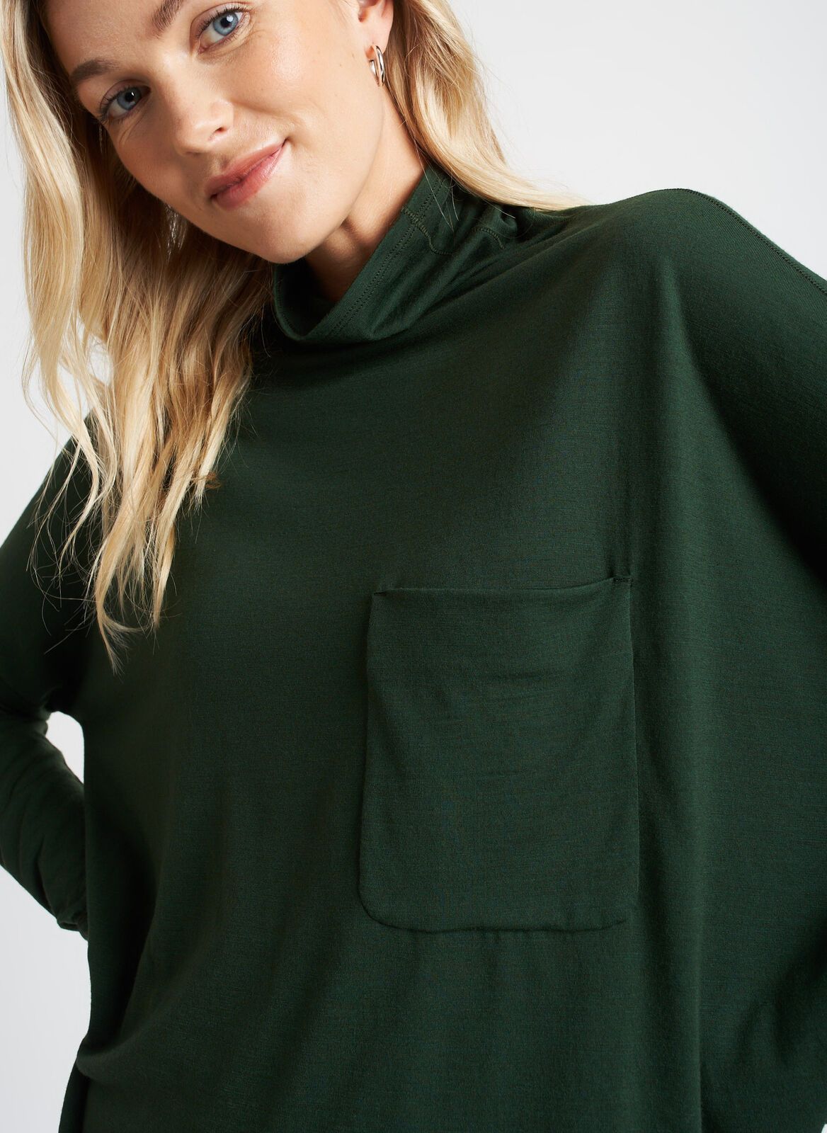 Merino Turtleneck Long Sleeve Tee sold by Kit and Ace product image thumbnail 12