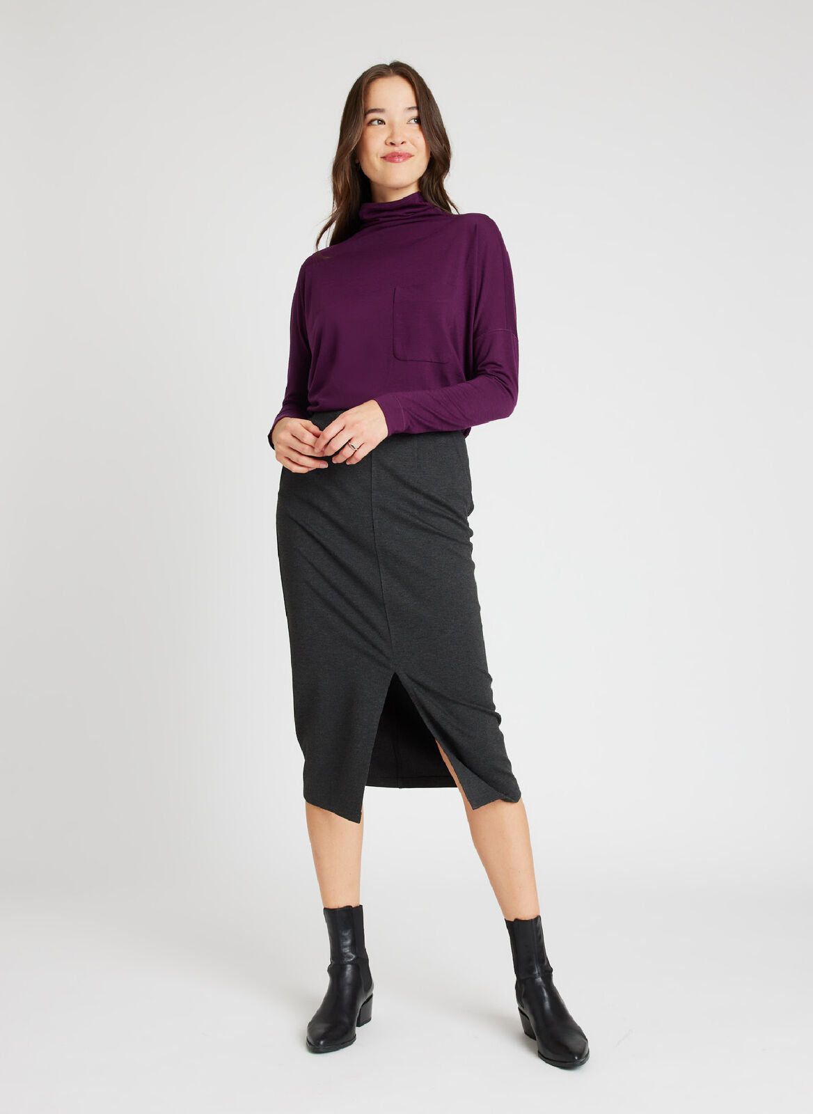 Merino Turtleneck Long Sleeve Tee sold by Kit and Ace product image thumbnail 20