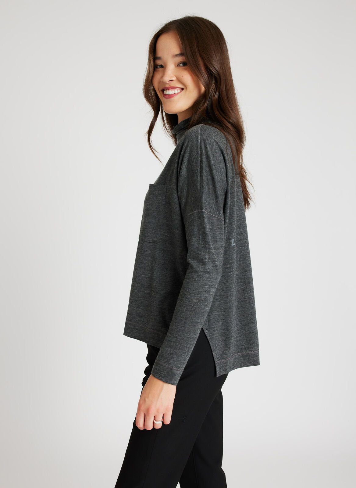 Merino Turtleneck Long Sleeve Tee sold by Kit and Ace product image thumbnail 2