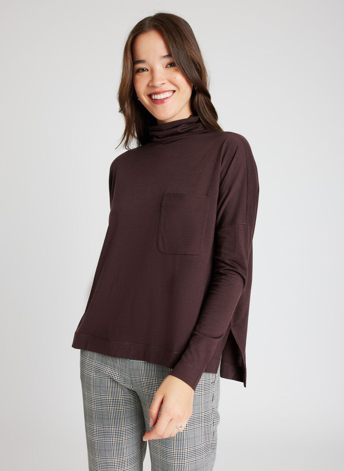 Merino Turtleneck Long Sleeve Tee sold by Kit and Ace product image thumbnail 21