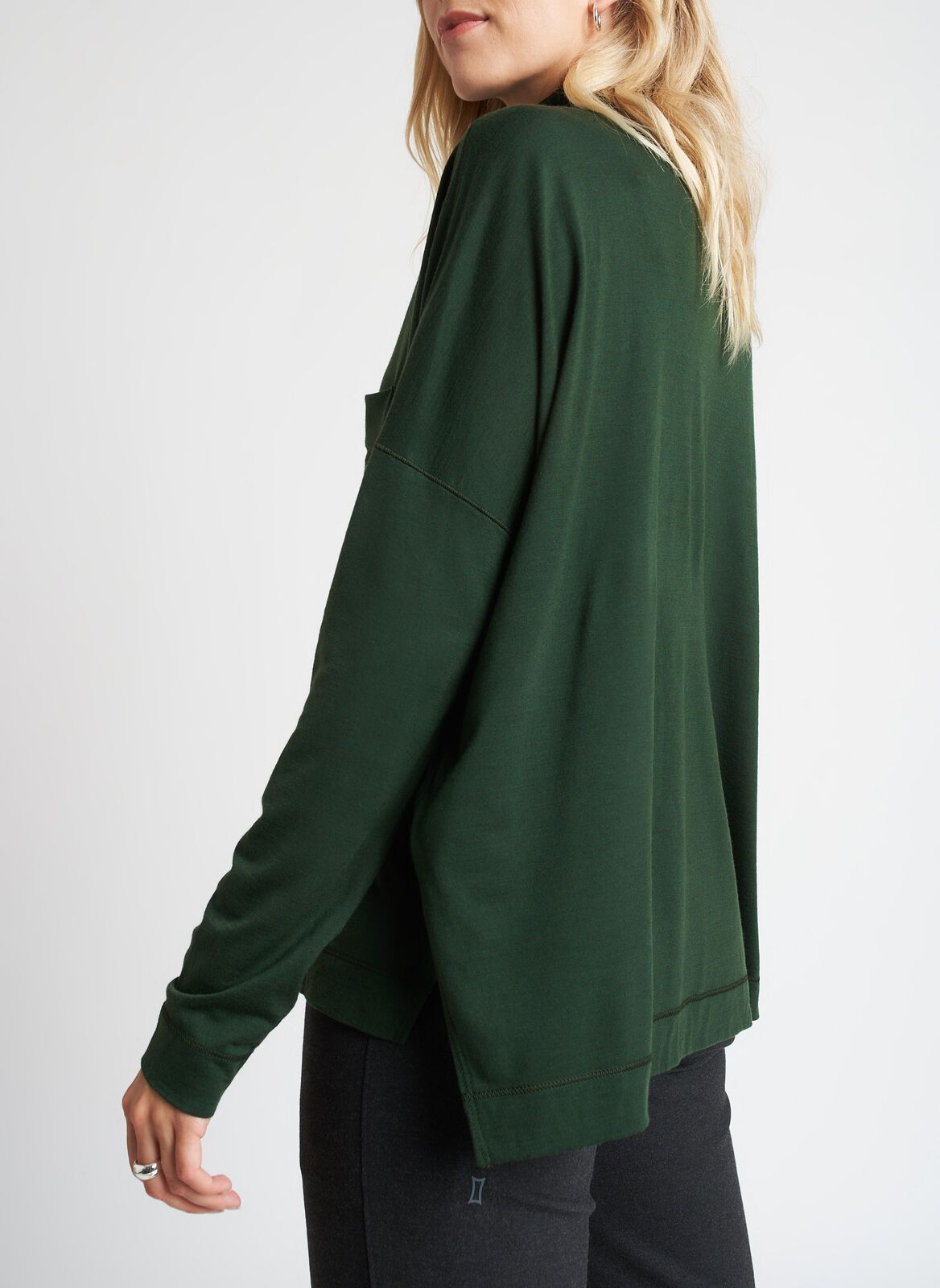 Merino Turtleneck Long Sleeve Tee sold by Kit and Ace product image thumbnail 10