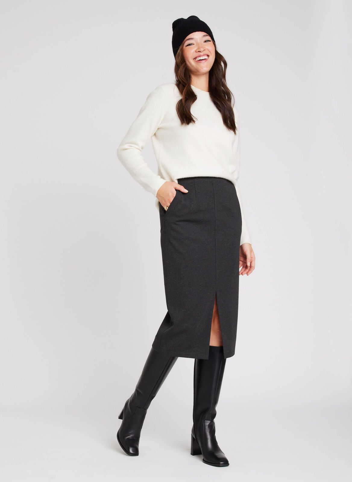Serenity Double Knit Pencil Skirt sold by Kit and Ace product image thumbnail 11