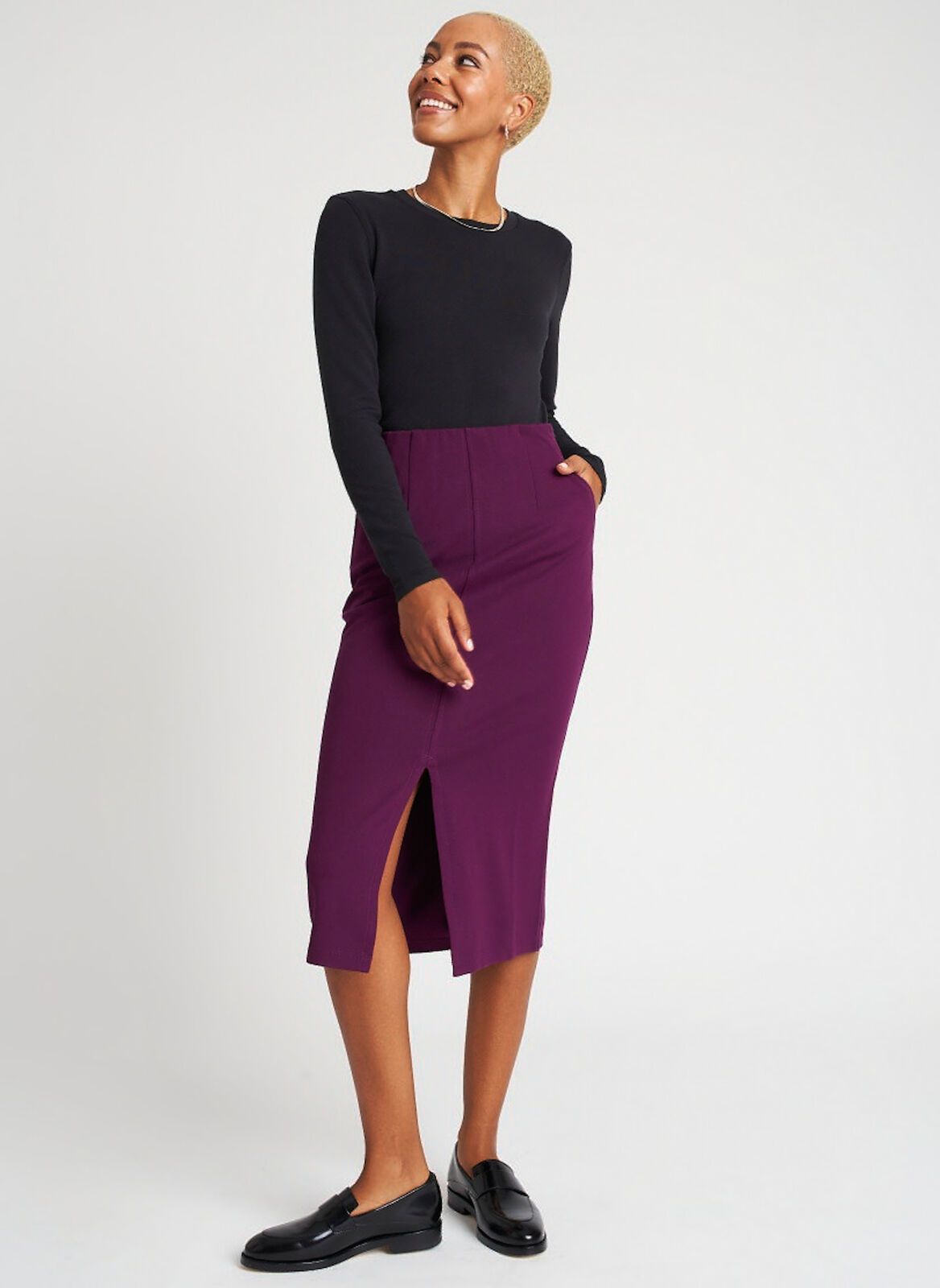 Serenity Double Knit Pencil Skirt sold by Kit and Ace product image thumbnail 19