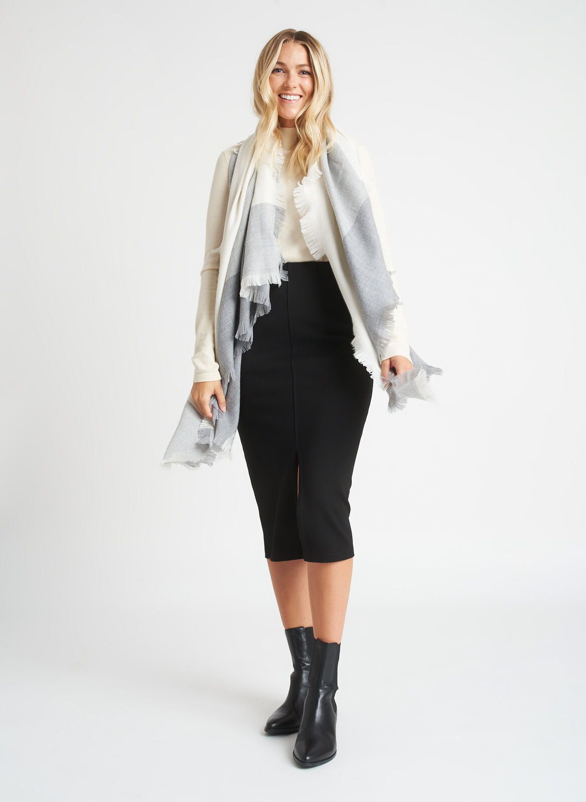 Serenity Double Knit Pencil Skirt sold by Kit and Ace product image thumbnail 8