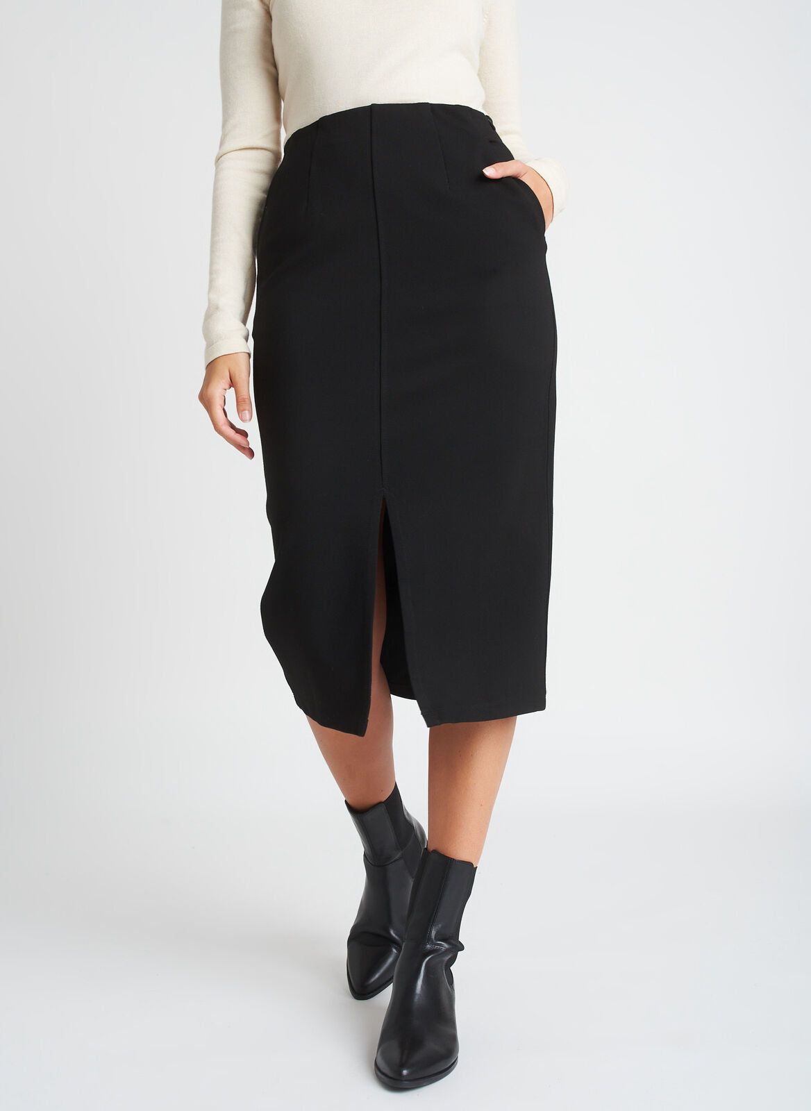 Serenity Double Knit Pencil Skirt sold by Kit and Ace product image thumbnail 5