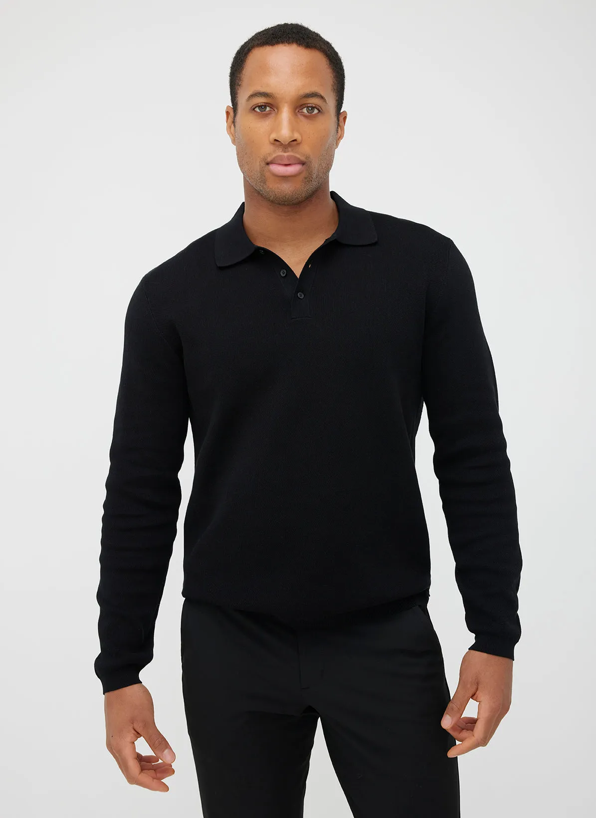 Urban Long Sleeve Polo Sweater sold by Kit and Ace