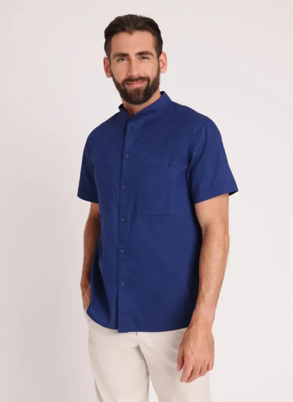 Stay Cool Collarless Short Sleeve Shirt Relaxed Fit sold by Kit and Ace