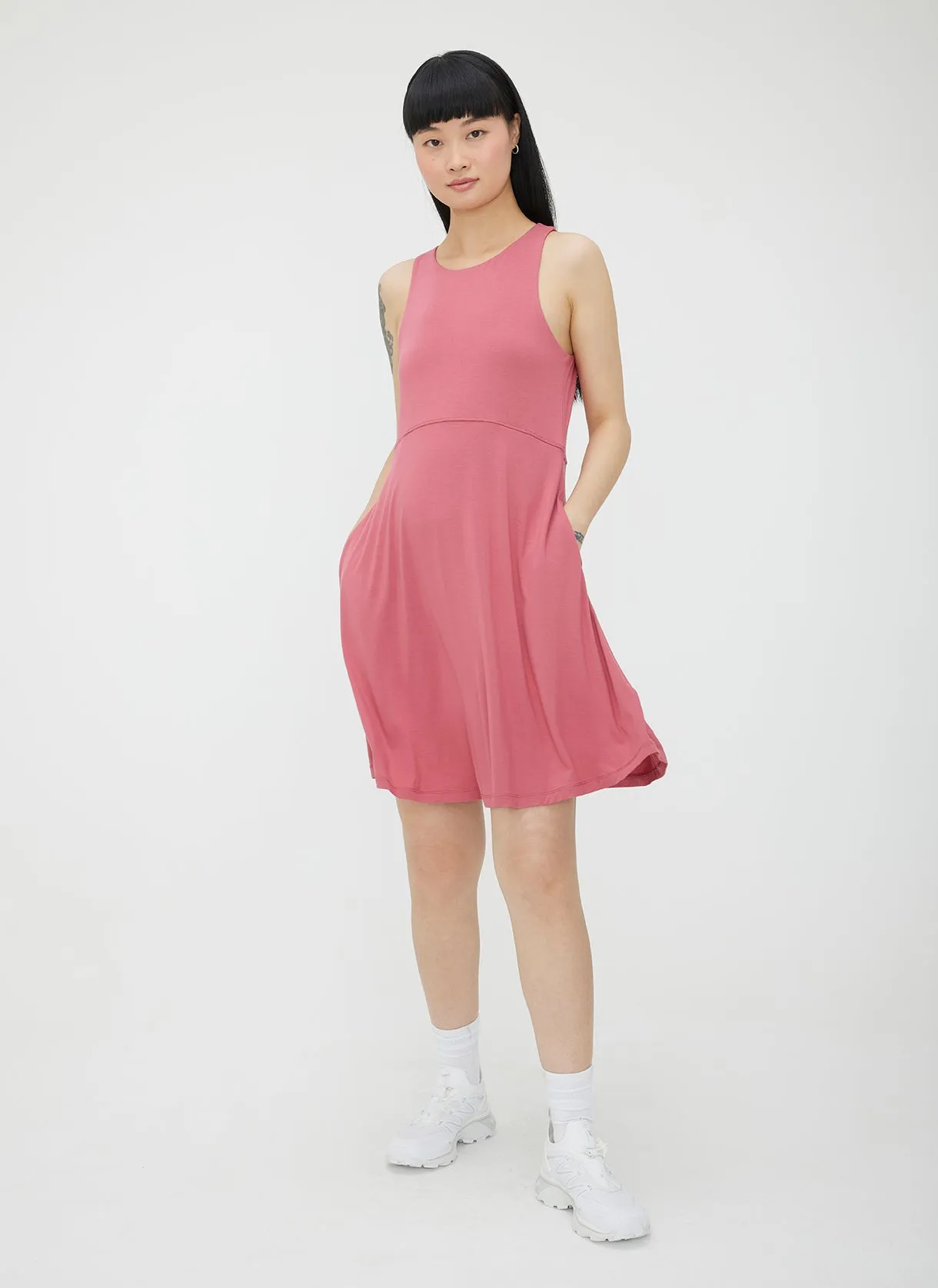 Charlotte Sleeveless Tent Dress sold by Kit and Ace