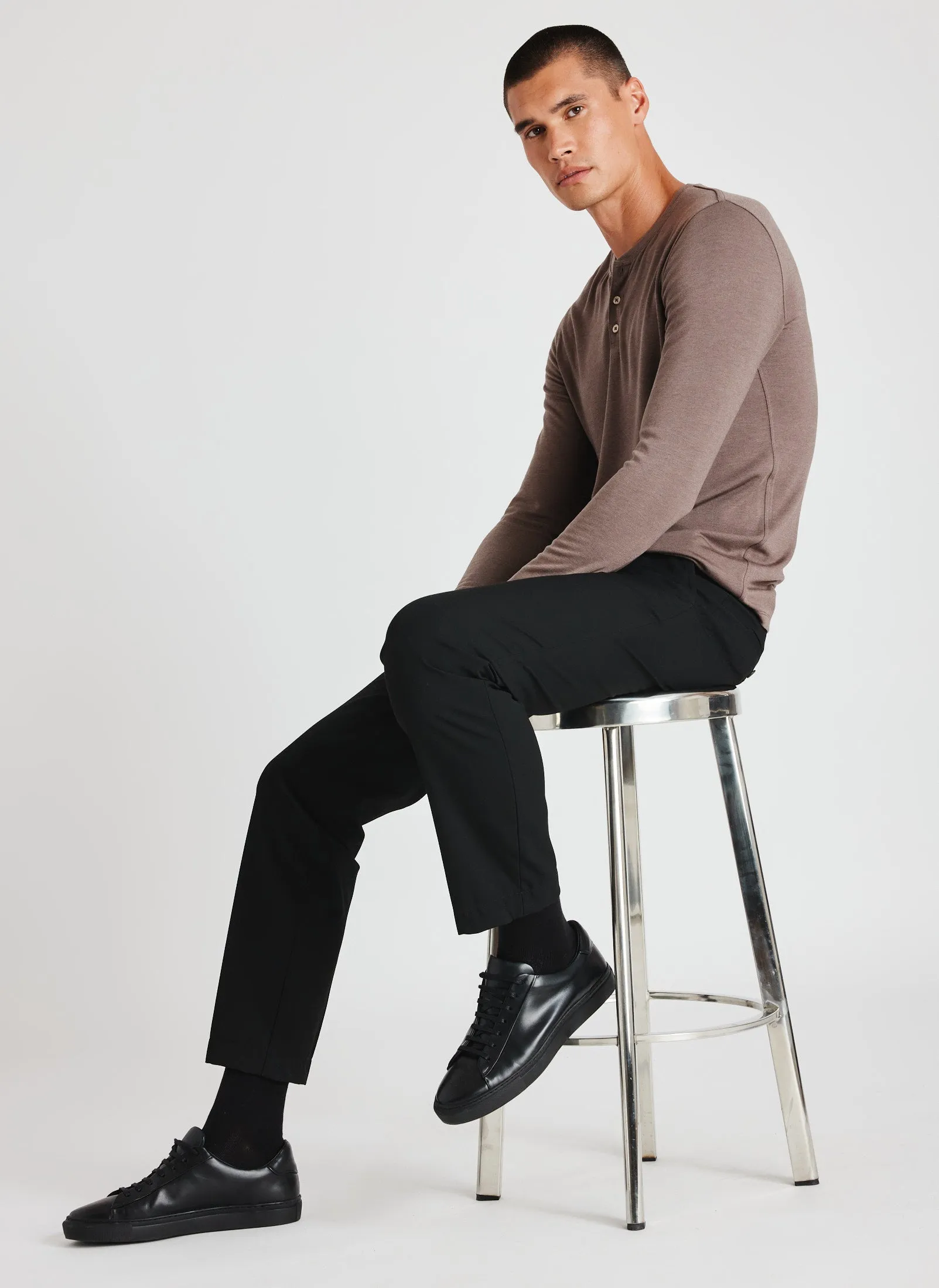 Upgraded Long Sleeve Henley Tee sold by Kit and Ace
