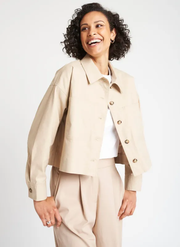 Cotton Twill Cropped Jacket sold by Kit and Ace