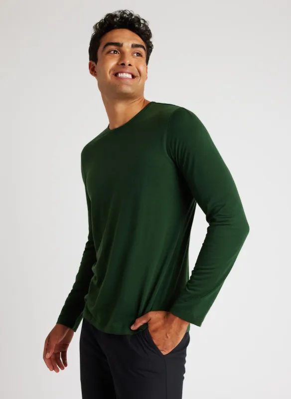 Merino Jersey Long Sleeve Crewneck Tee sold by Kit and Ace