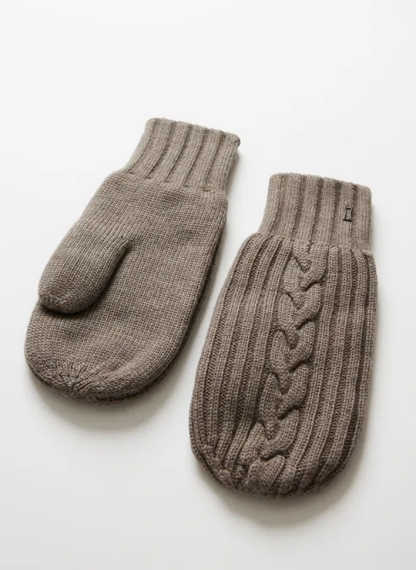 Cableknit Merino Mitten sold by Kit and Ace