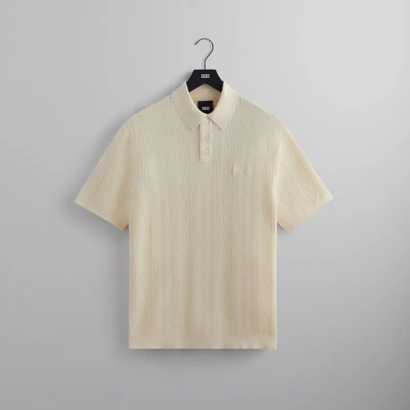 Kith Micro Waffle Drew Polo - Angelite | Parallel