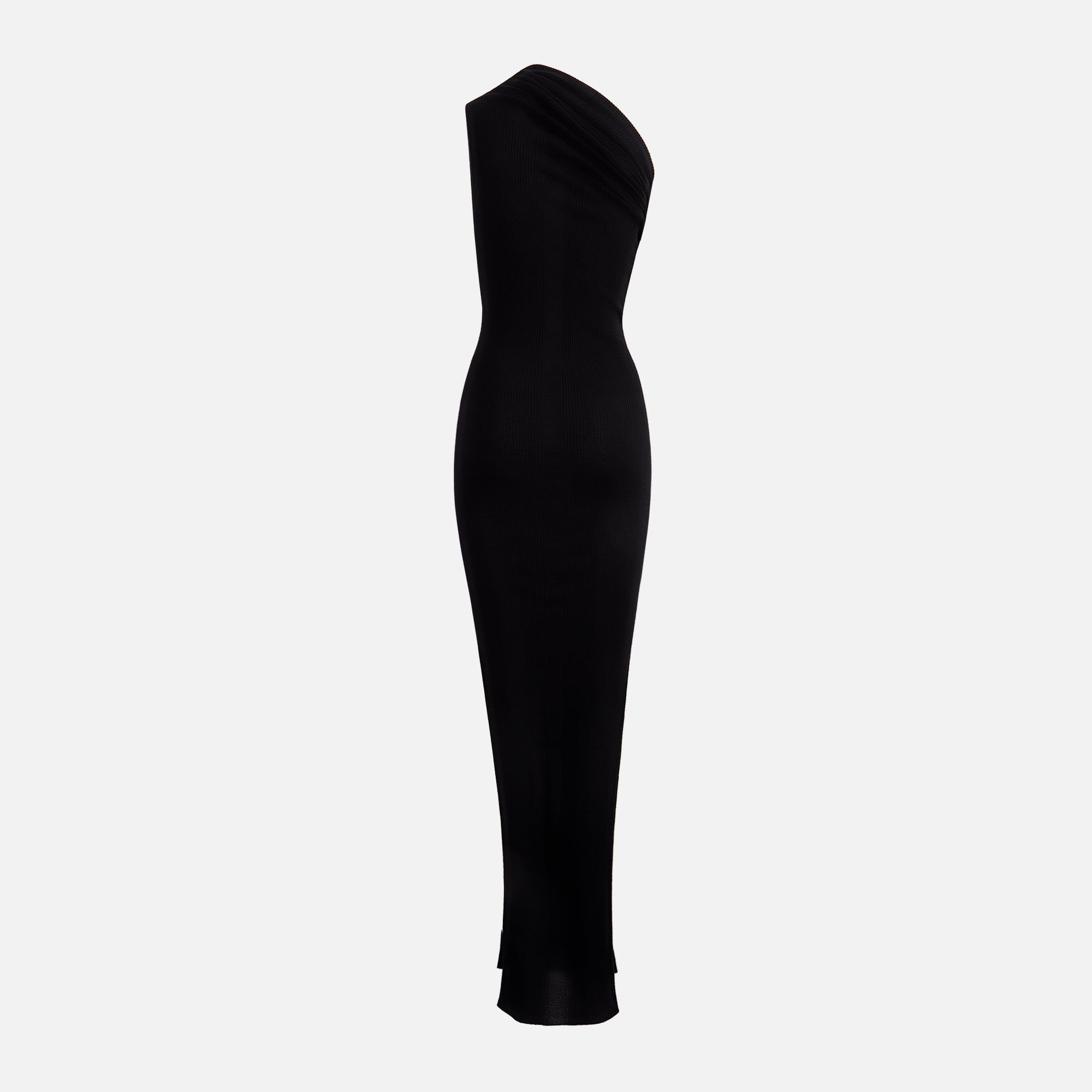 Rick Owens Ribbed One Shoulder Dress - Black sold by Kith product image thumbnail 2