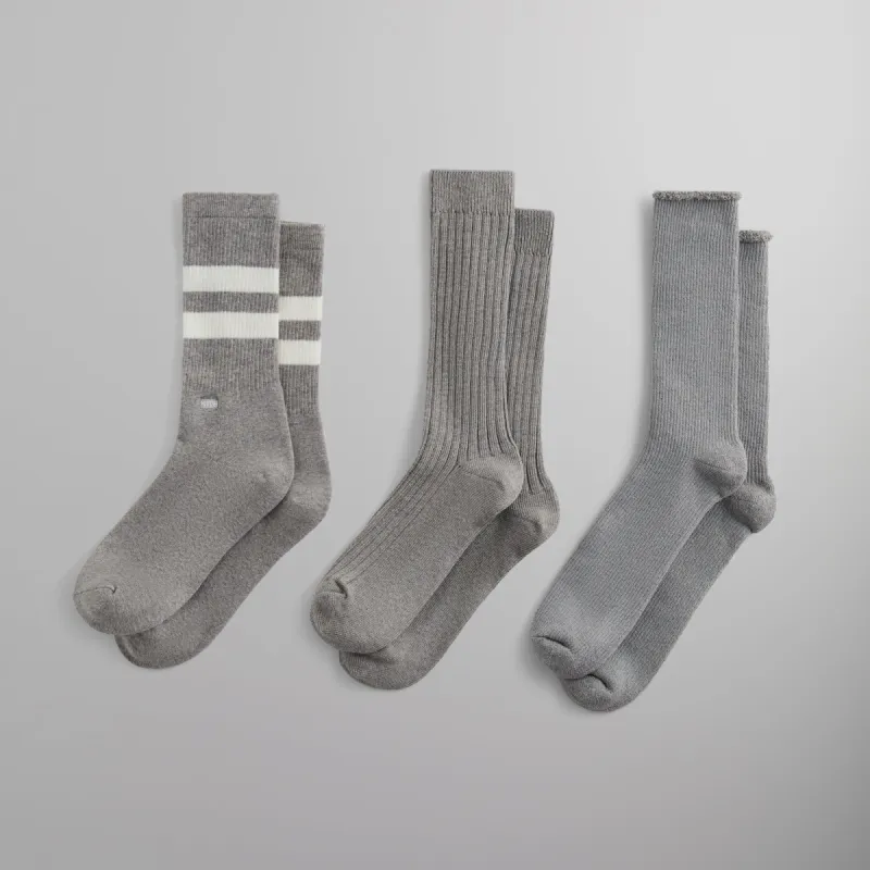 Kith Three Pack Mixed Cotton Socks - Multi sold by Kith
