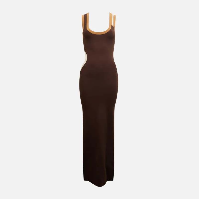 SIR Salvador Cut Out Dress - Biscotti made by Kith