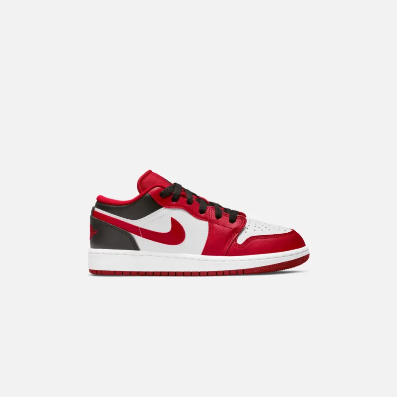 Nike GS Air Jordan 1 Low - White / Gym Red / Black sold by Kith