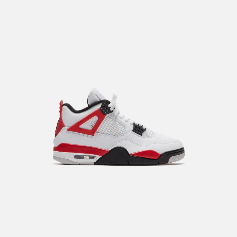 Nike Air Jordan 4 Retro - White / Fire Red / Black / Neutral Grey sold by Kith