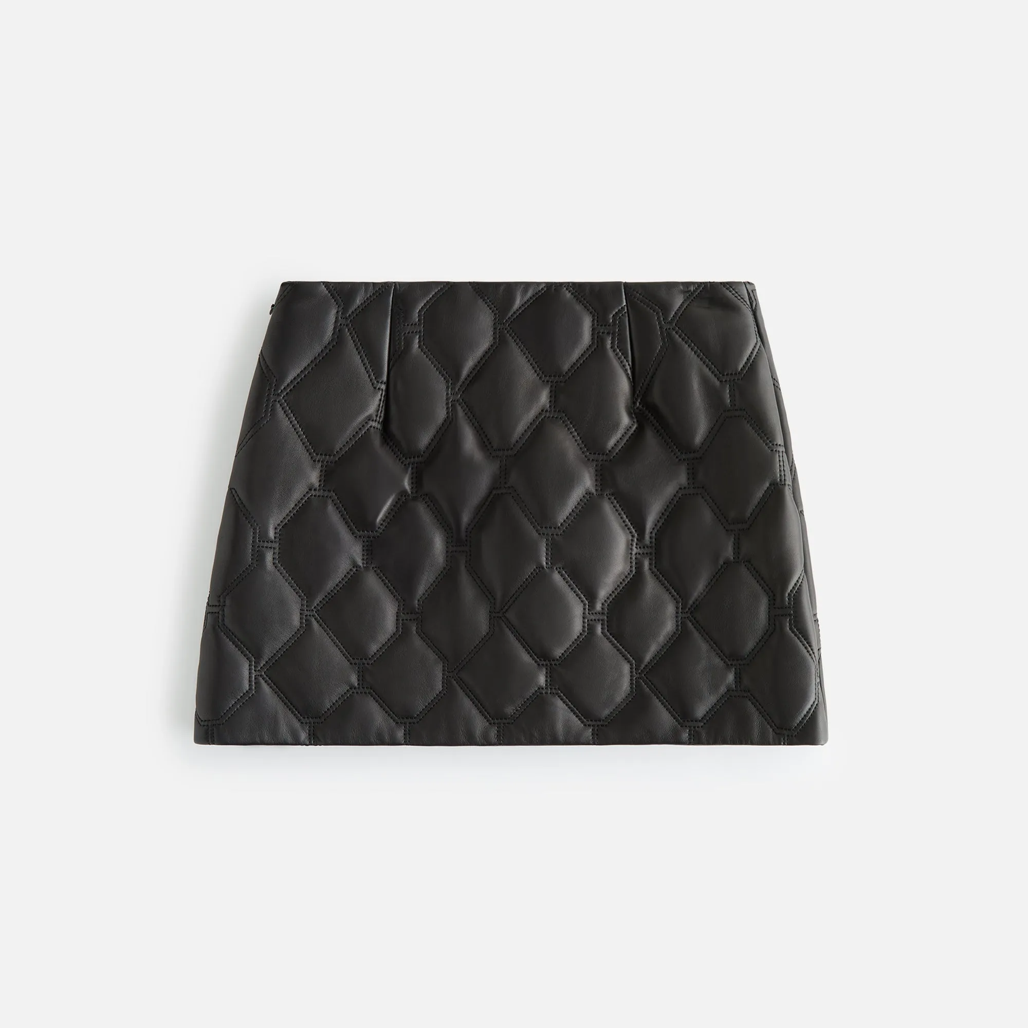 Kith Women Ashtyn Quilted Logo Leather Skirt - Black sold by Kith product image thumbnail 4