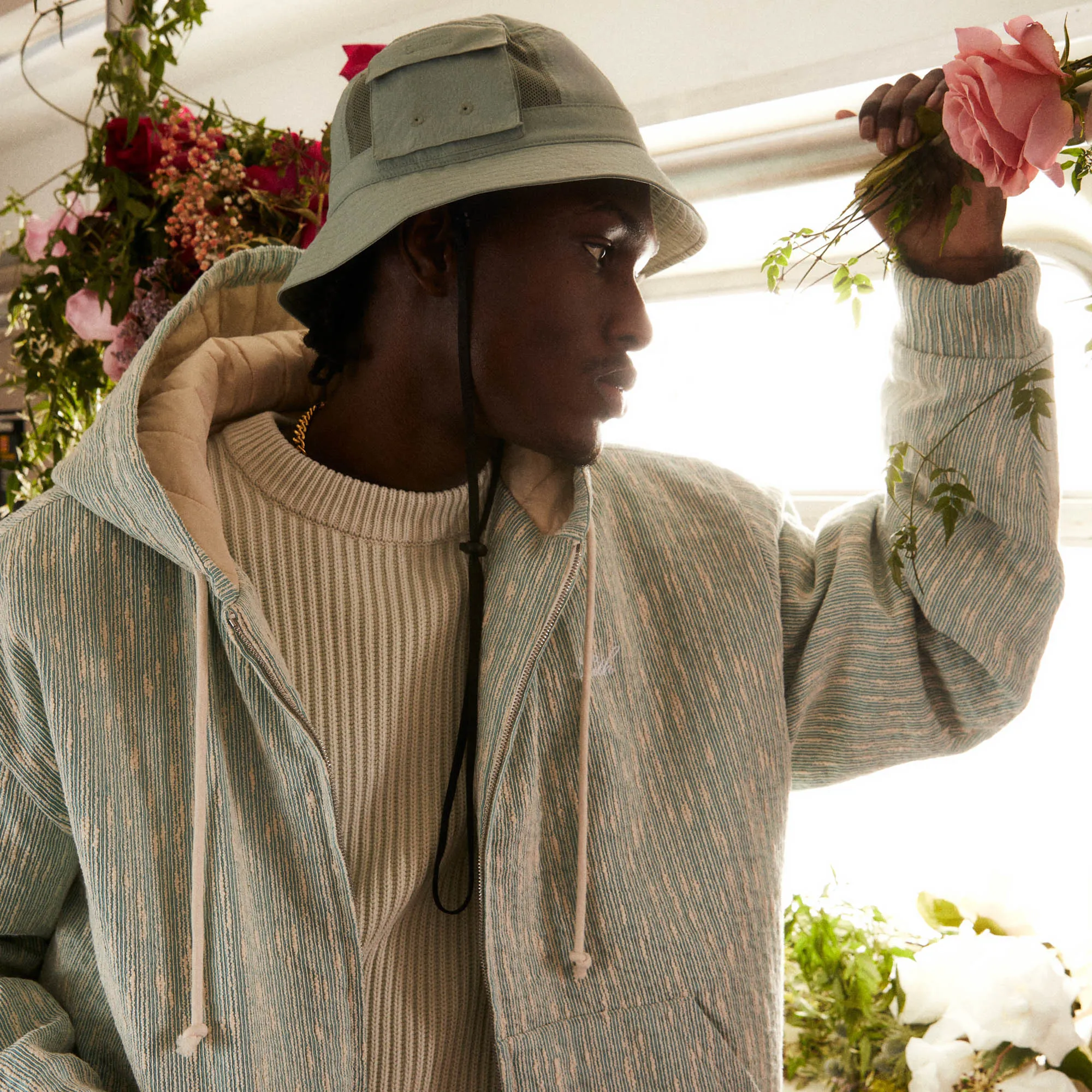 Kith Slub Boucle Sierra Hoodie - Glaze sold by Kith product image thumbnail 3