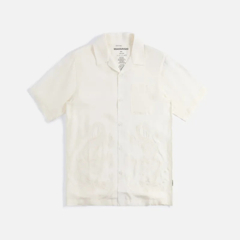 Maharishi Thai Dragon Summer Shirt - Ecru sold by Kith