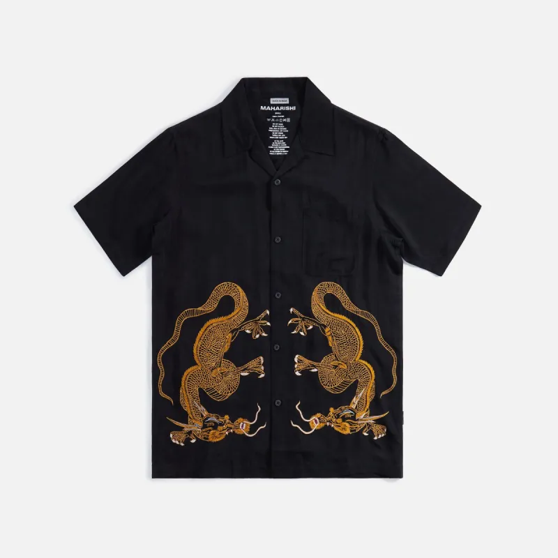 Maharishi Thai Dragon Summer Shirt - Black sold by Kith