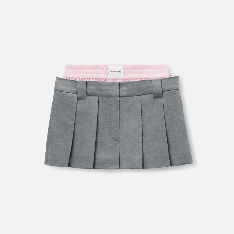 ミニスカート Alexander Wang PRE-STYLED PLEATED SKORT WITH CHAIN Alexander Wang Pre-Styled Pleated W/Chain' Skort | THE LIST