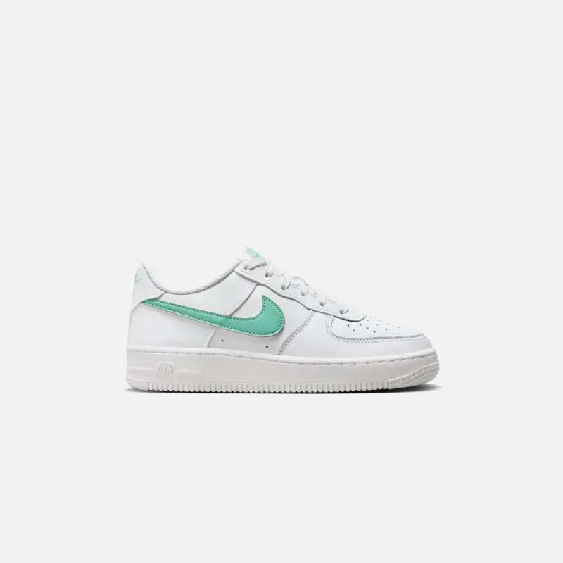 Nike GS Air Force 1 - Summit White / Emerald Rise / White sold by Kith