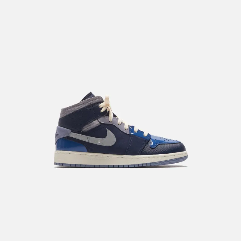 Nike Air Jordan Mid SE - Craft Obsidian / White / French Blue sold by Kith