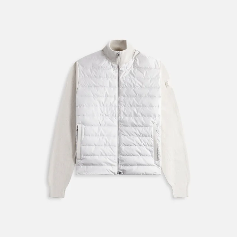 Moncler Padded Wool & Cashmere Zip-Up Cardigan - Beige sold by Kith