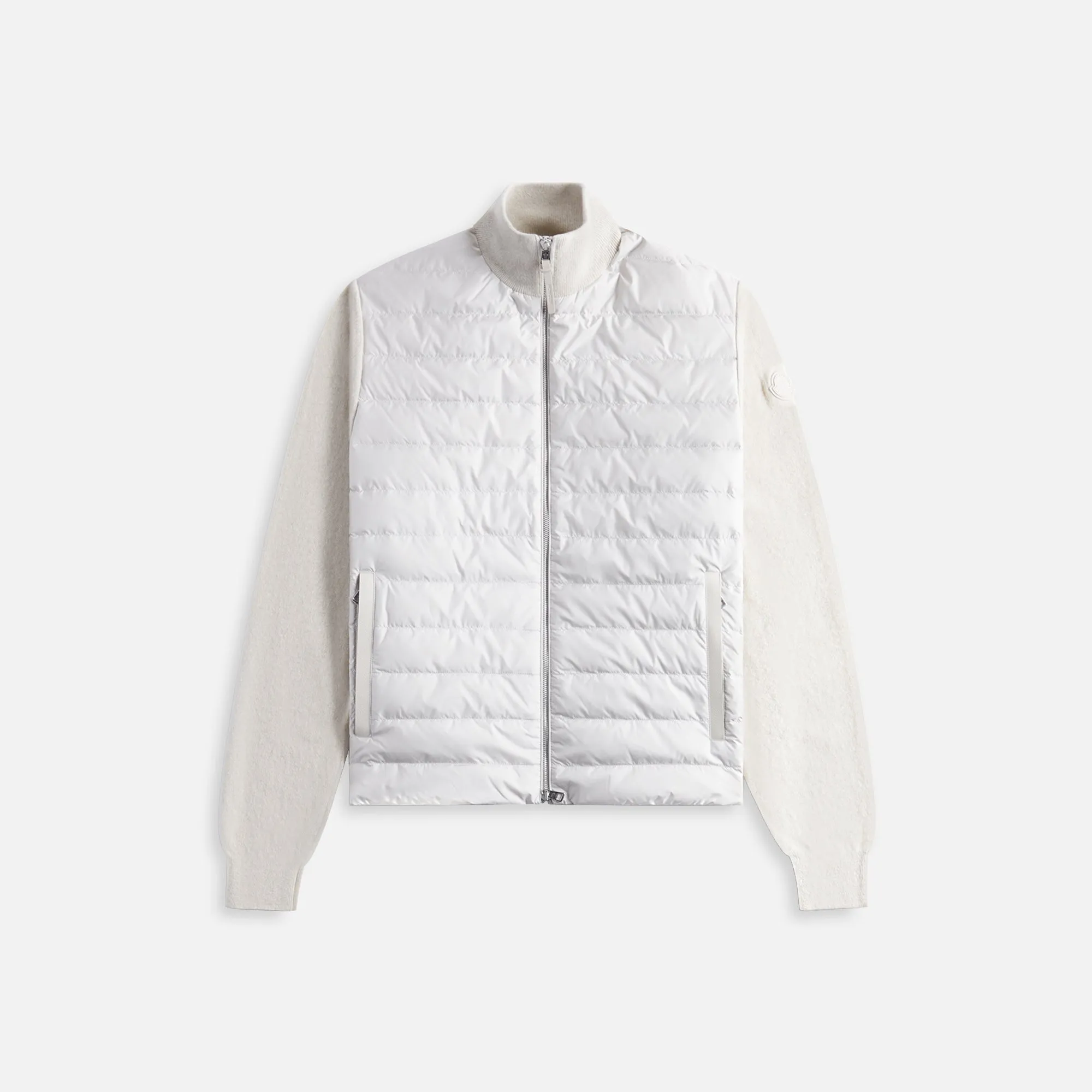 Moncler Padded Wool & Cashmere Zip-Up Cardigan - Beige sold by Kith