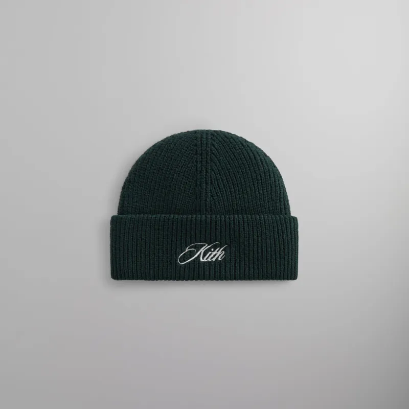 Kith Premier Logo Shallow Mia Beanie - Stadium made by Kith