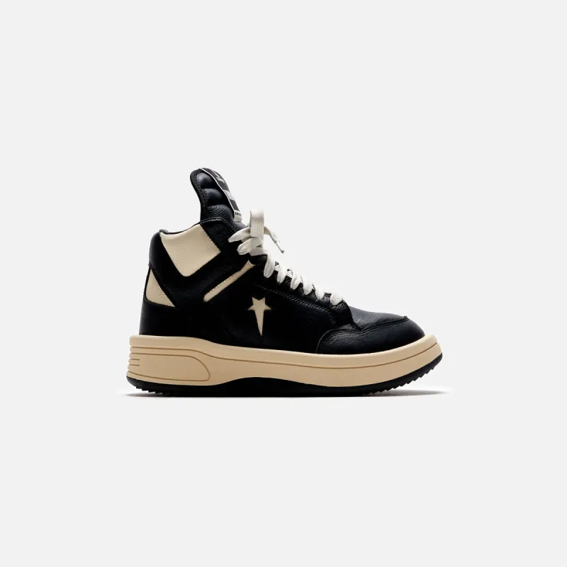 Converse x Rick Owens DRKSHDW Turbowpn - Black / Cloud Cream / Egret sold by Kith