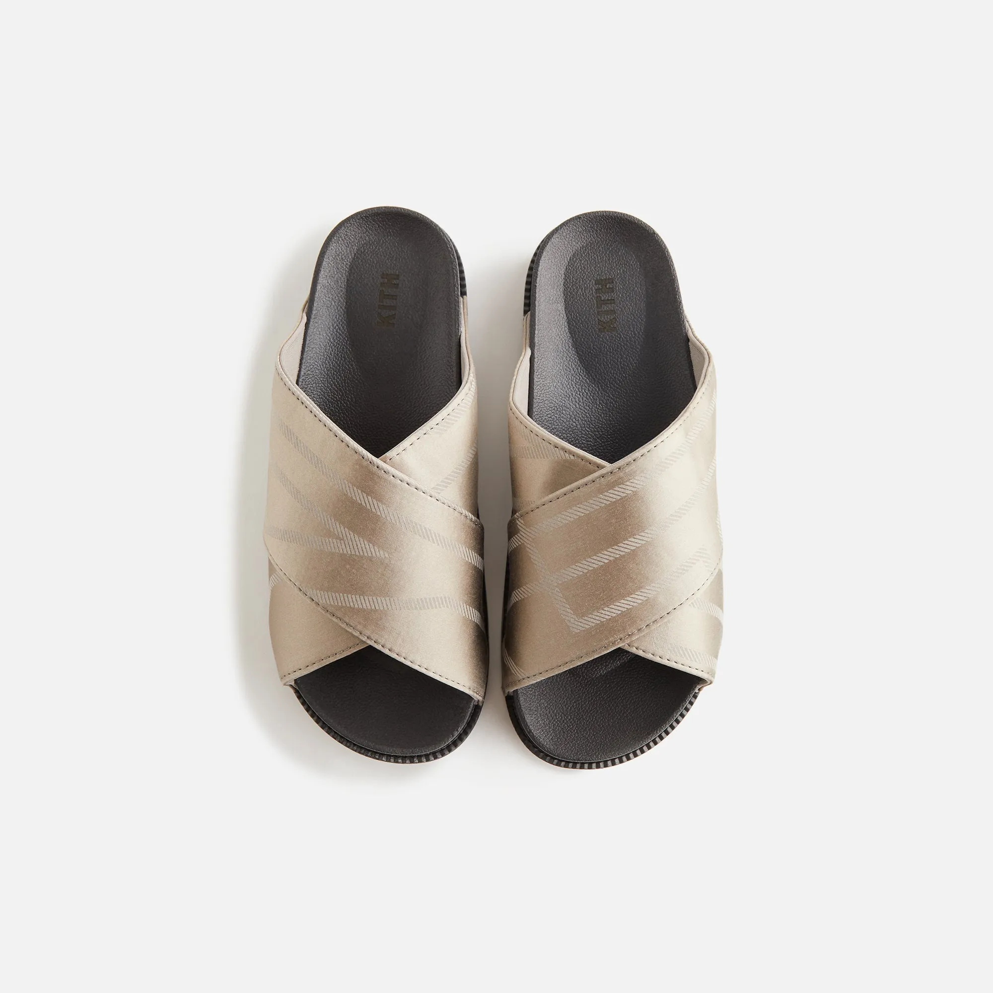 Kith Women Monogram Criss Cross Slides - Astro sold by Kith