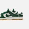 Nike WMNS Dunk Low LX - Phantom / Gorge Green / Sail / Metallic Gold sold by Kith