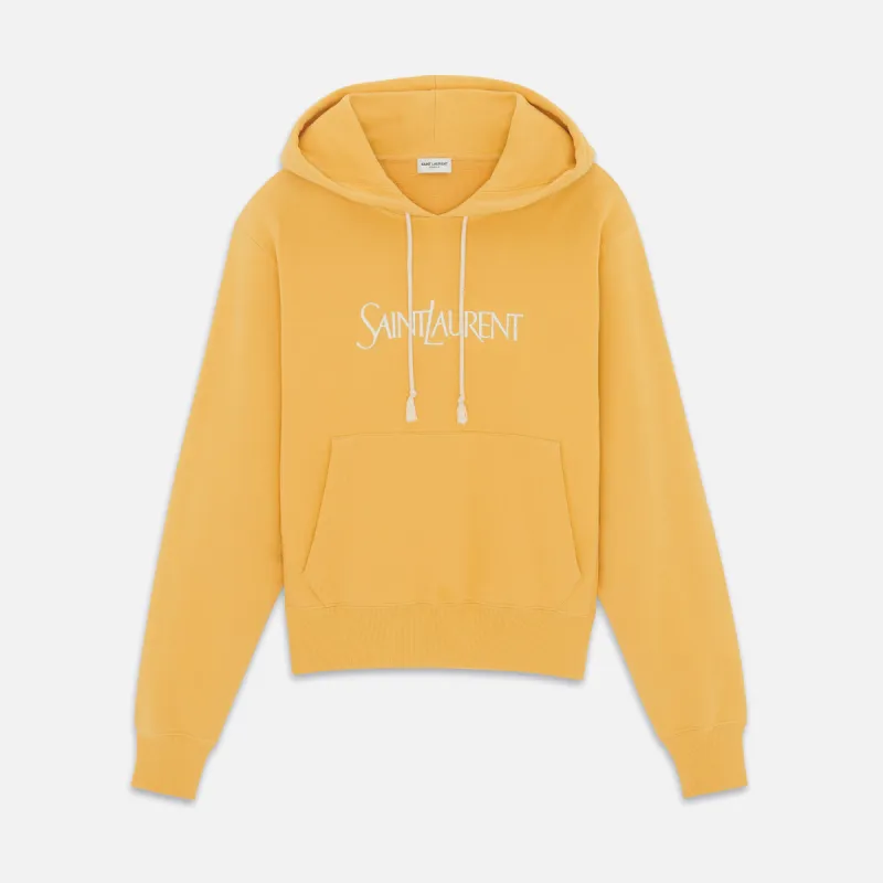 Saint Laurent Large Hoodie - Yellow / Natural sold by Kith