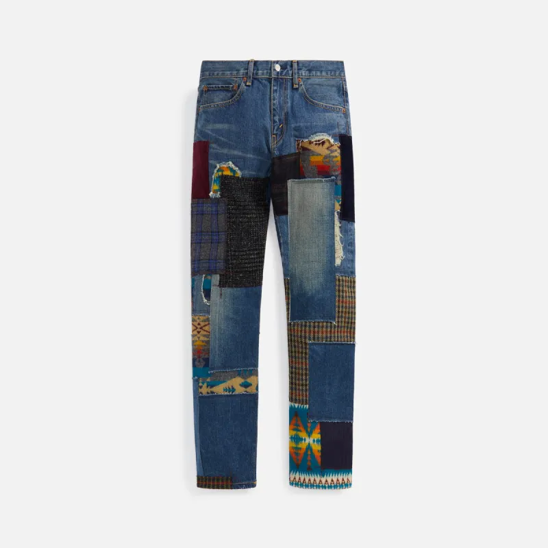 Junya Watanabe Man x Levis Pendleton Multi Fabric Mix Jean - Indigo sold by Kith