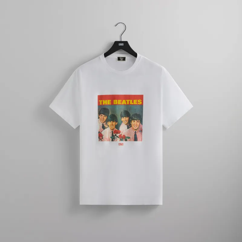 Kith for The Beatles Red Roses Vintage Tee - White sold by Kith