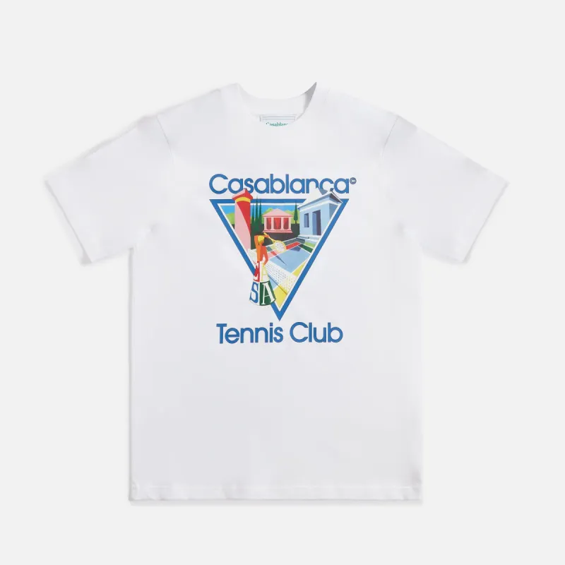 Casablanca La Joueuse Printed Unisex Tee - White made by Kith