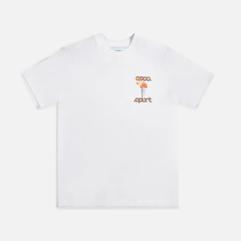 Casablanca La Flamme Du Sport Printed Tee - White made by Kith