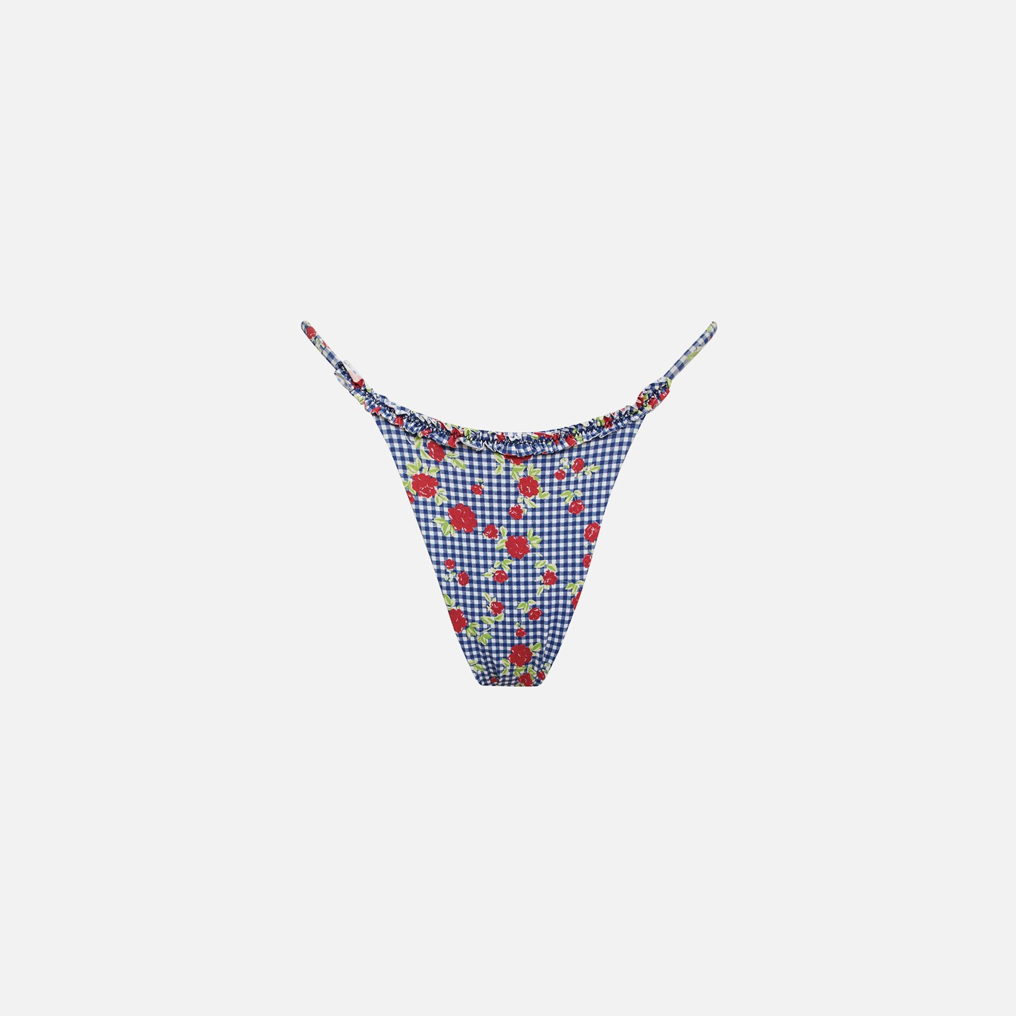 Frankies Bikinis x GUIZIO Somer Bottom - Rose Gingham sold by Kith