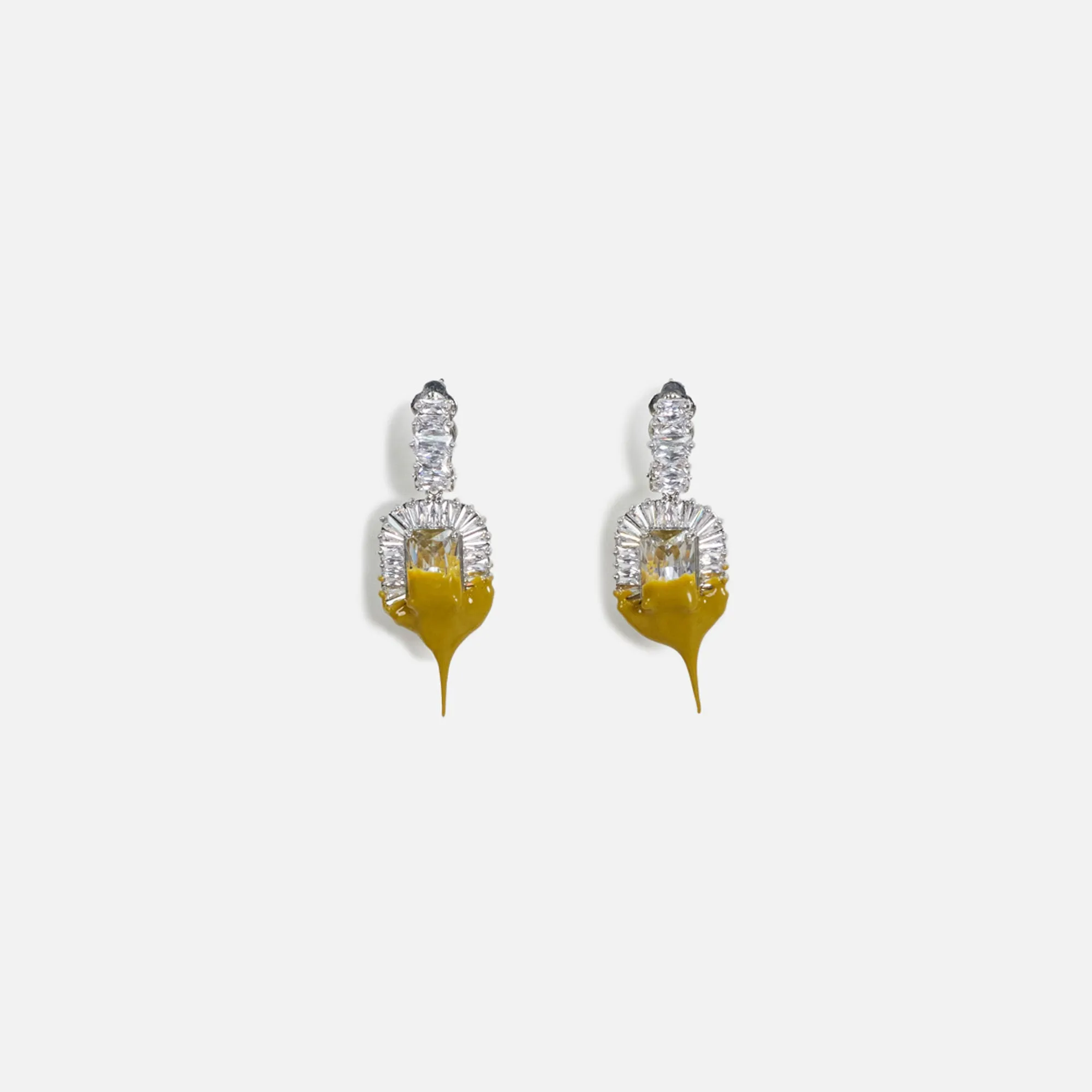Ottolinger Diamond Dip Clip Earrings - Mustard sold by Kith