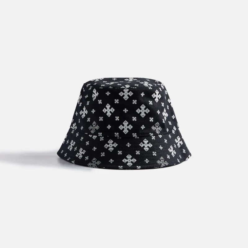 Rhude Cross Bandana Bucket Hat - Black / White sold by Kith