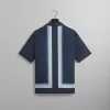 Kith Border Stripe Thompson Camp Collar Shirt - Nocturnal sold by Kith