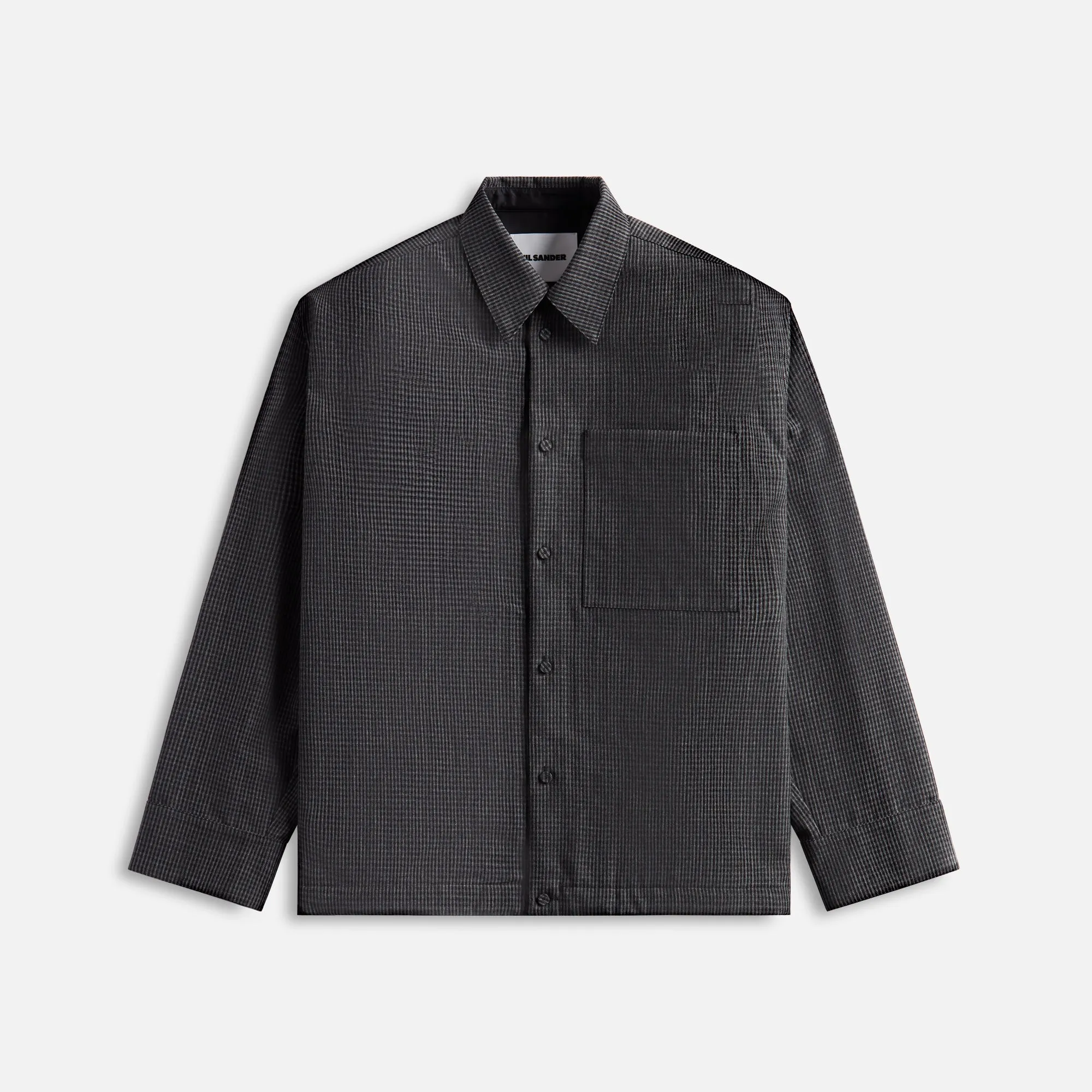 Jil Sander Wool Check Tailoring Jacket - Dark Edge sold by Kith