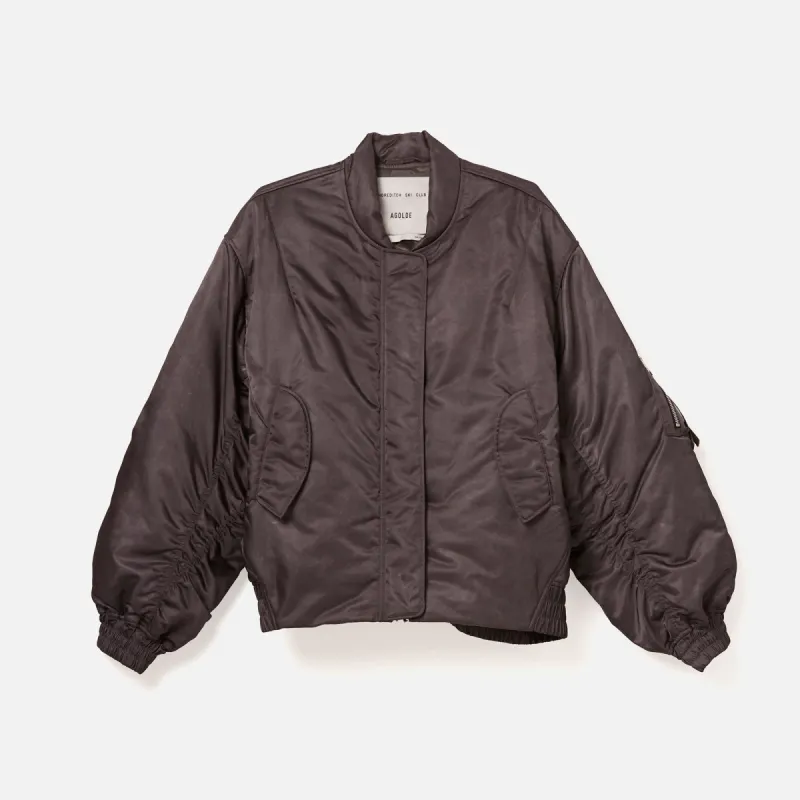 Agolde x Shoreditch Ski Club Nisa Bomber Jacket - Slate sold by Kith